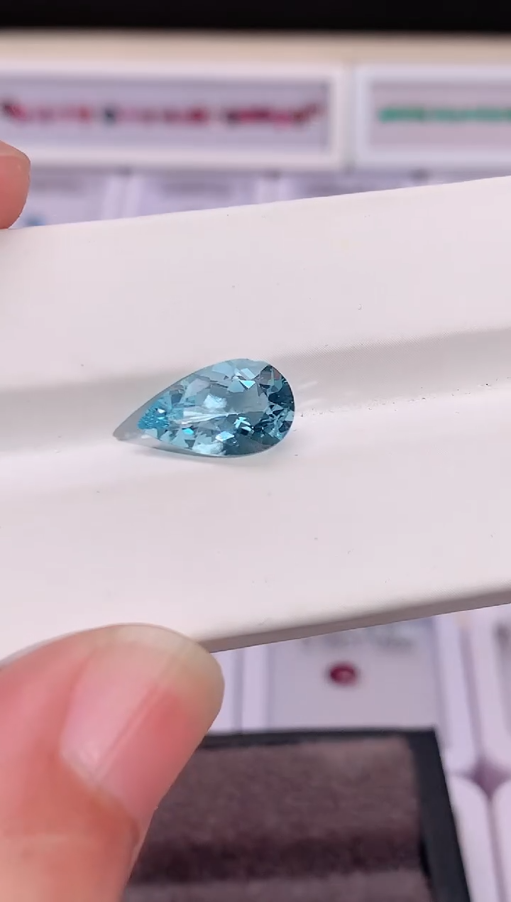 裸石海蓝宝石2.66-3990天然圣玛利亚海蓝宝石