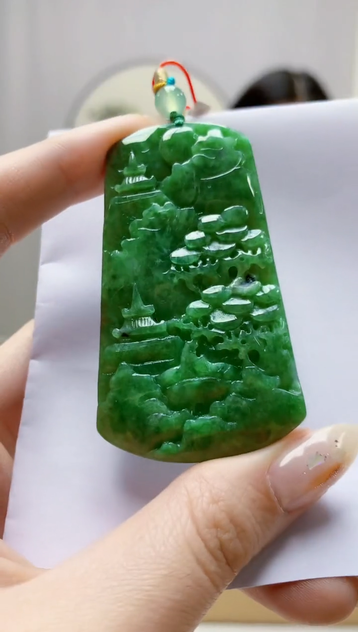 未镶嵌定制翡翠4812jw-毛货挂件8