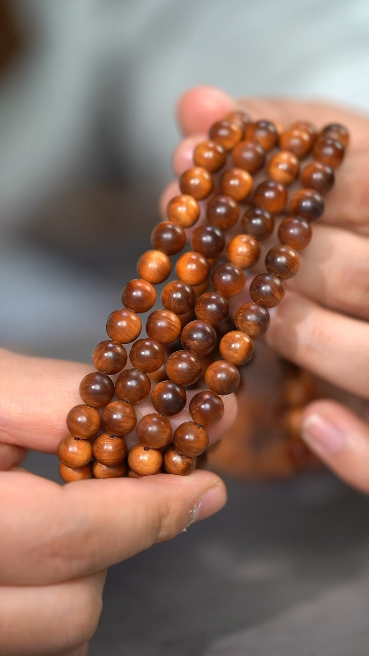 【闪购商品】柏木（崖柏）手串/手链陈化黑油料0.8*108圆珠多圈