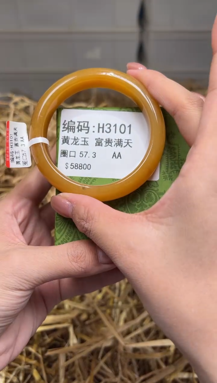 未镶嵌手镯石英质玉H3101