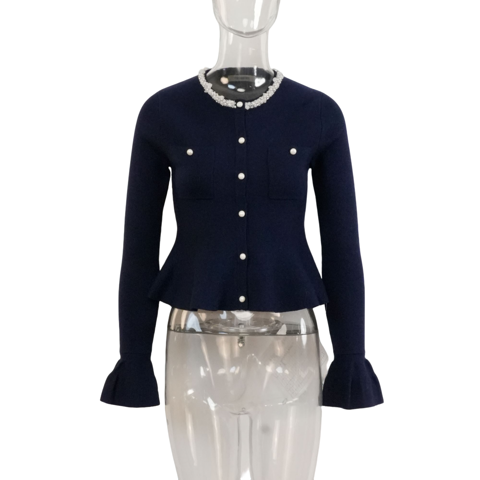 MSAKW0018测款针织女毛针织衫针织开衫长袖衬衫上衣黑色