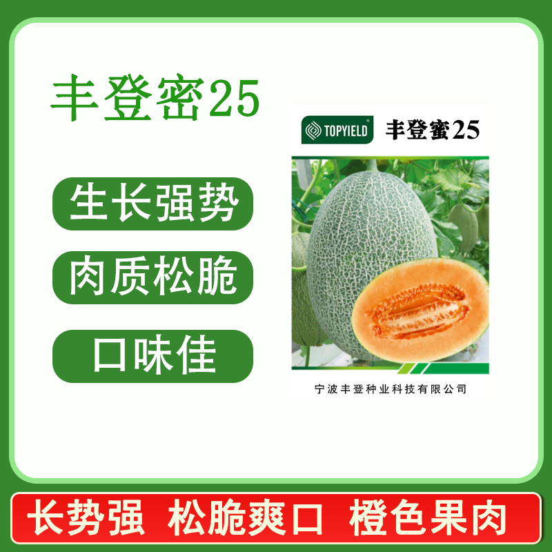 丰登蜜25杂交早熟哈密瓜种子松脆清甜300粒