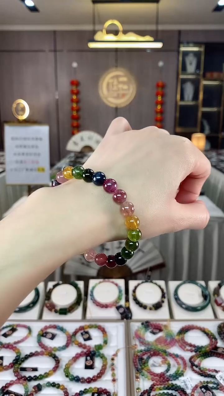 【闪购商品】碧玺单圈手串8mm+未镶嵌多样性发一条）hon