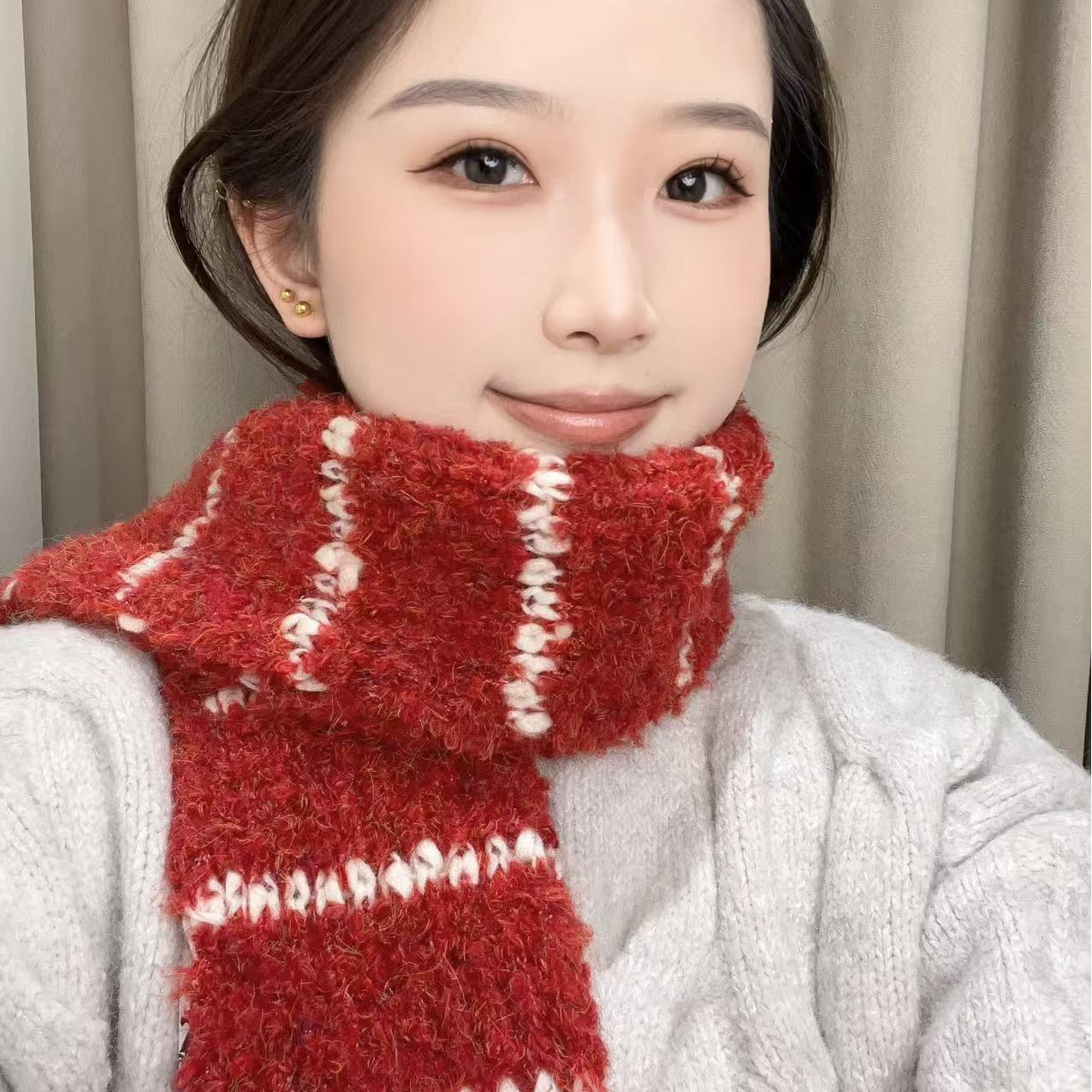 【下午茶】跨年元旦款超绝氛围感ins风围巾女百搭好看韩系软糯保暖