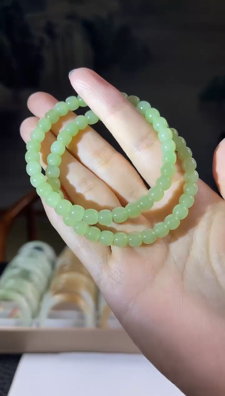 未镶嵌手镯和田玉6mm左右多样性发货仅一条