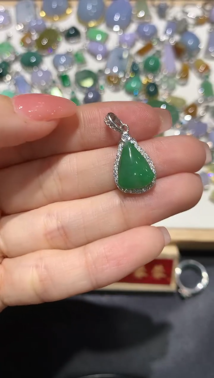 【闪购商品】翡翠吊坠(不含链)银S925镶嵌团购31
