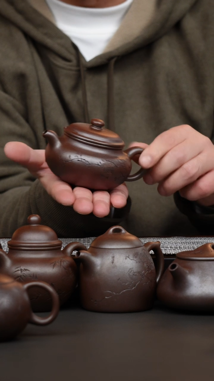 茶壶紫砂韩惠琴·朱泥柴烧景舟仿古