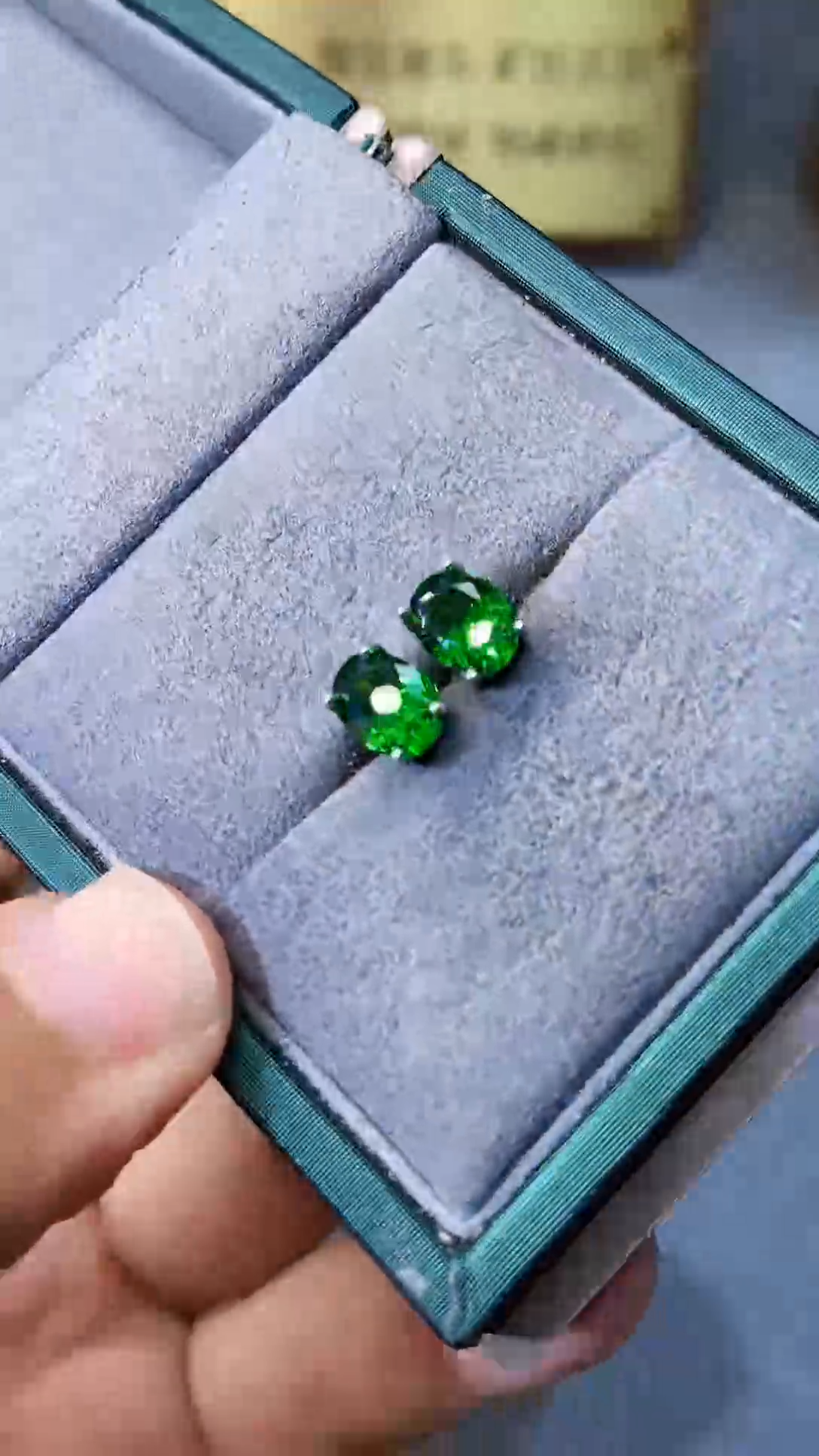 【闪购商品】透辉石耳饰银S925镶嵌354