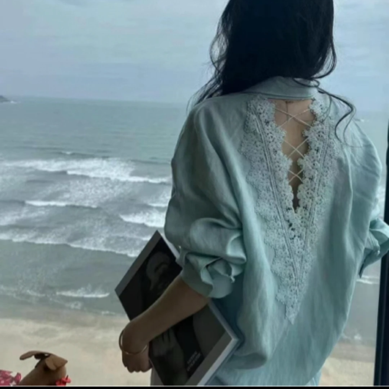 南油风流行季2025小众轻奢100亚麻长袖女衬衫