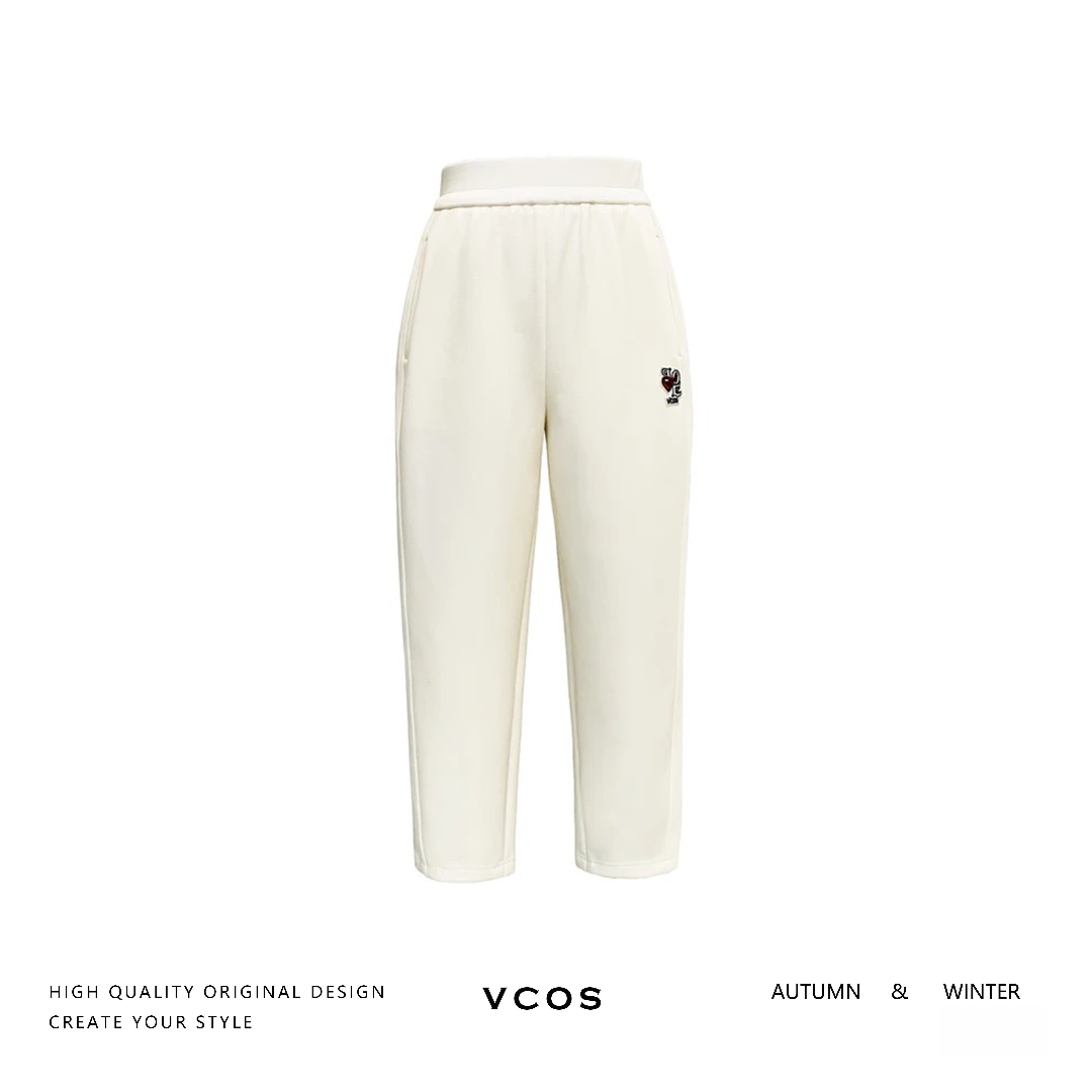 时尚百搭羊毛松紧腰舒适保暖休闲裤