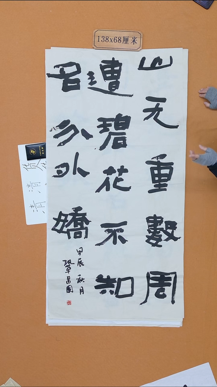 书法巩建国 内蒙古 13届届展 68*138 八平尺