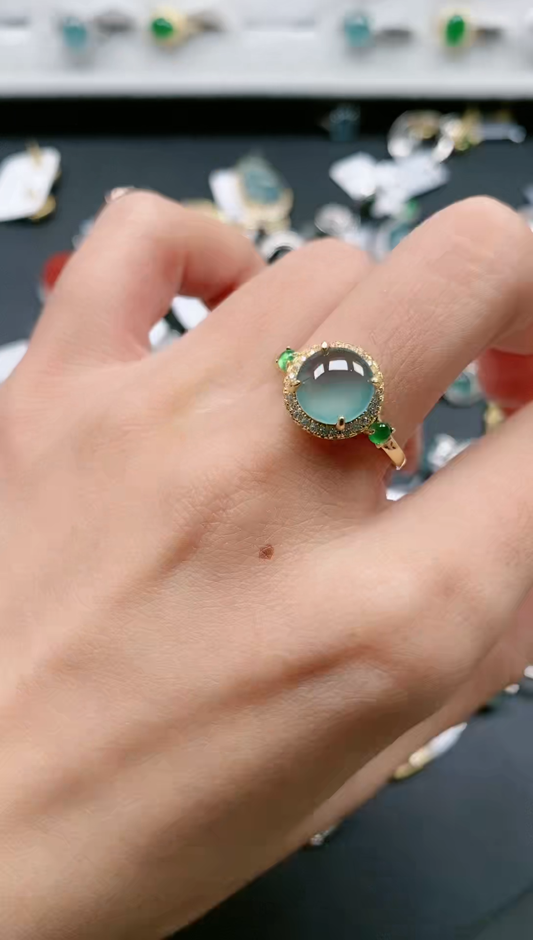 【闪购商品】翡翠戒指银S925镶嵌11111111