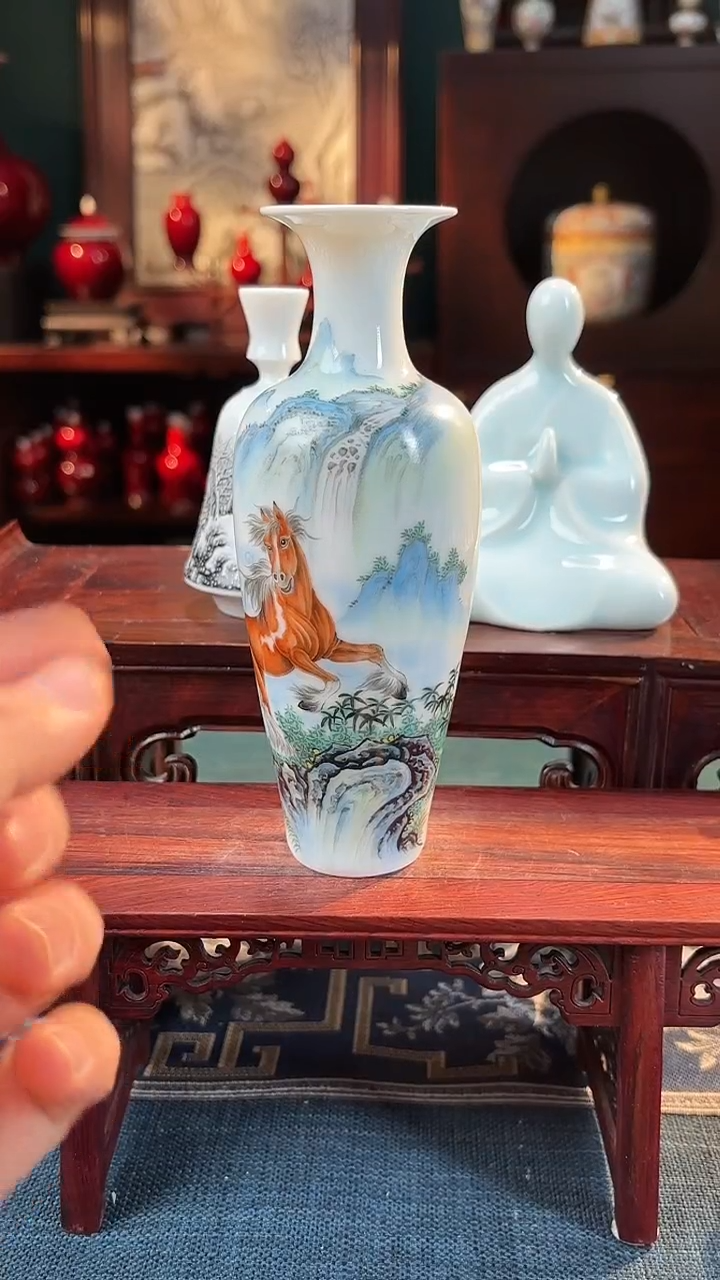 【闪购商品】摆件釉上粉彩纯手绘手工原创瓷器