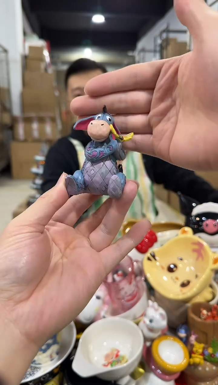 瓷片波普伊尔驴摆件