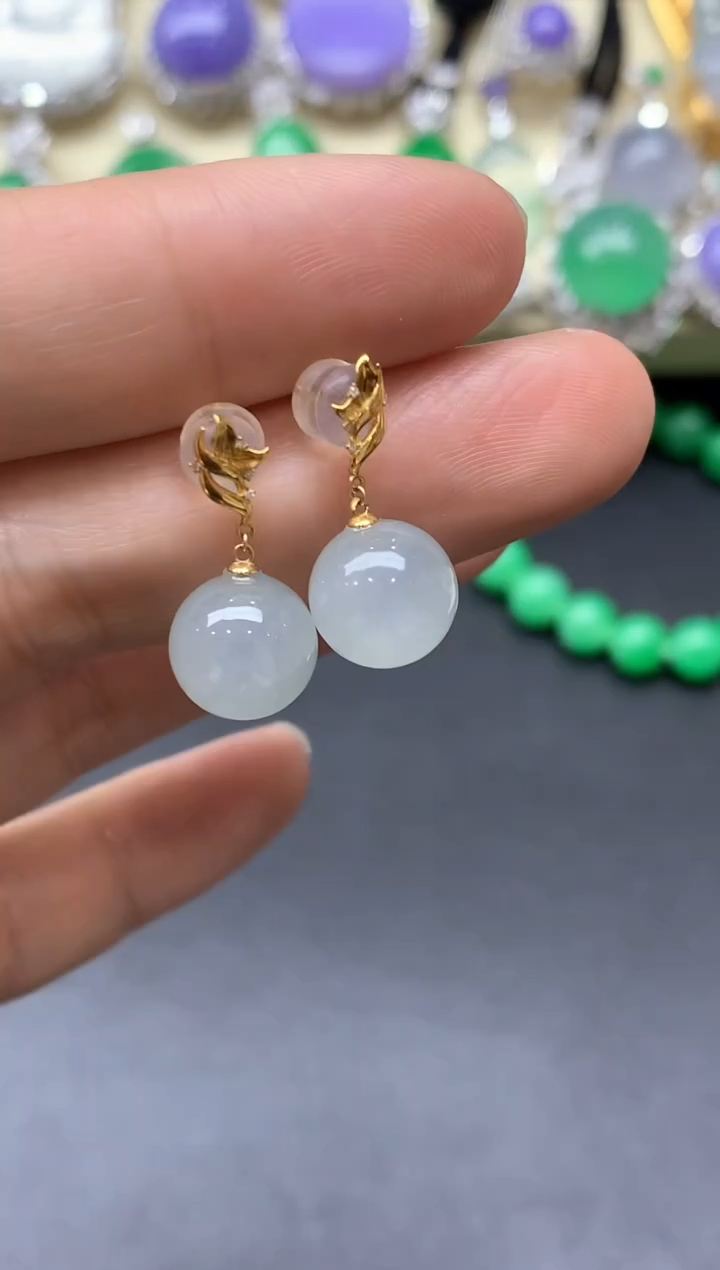 颈饰18K金镶嵌翡翠159-中国好珍宝