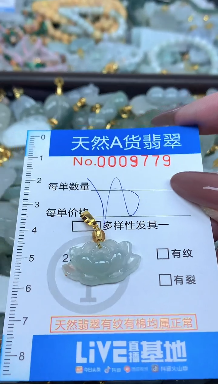 颈饰未镶嵌翡翠净货挂件-9779