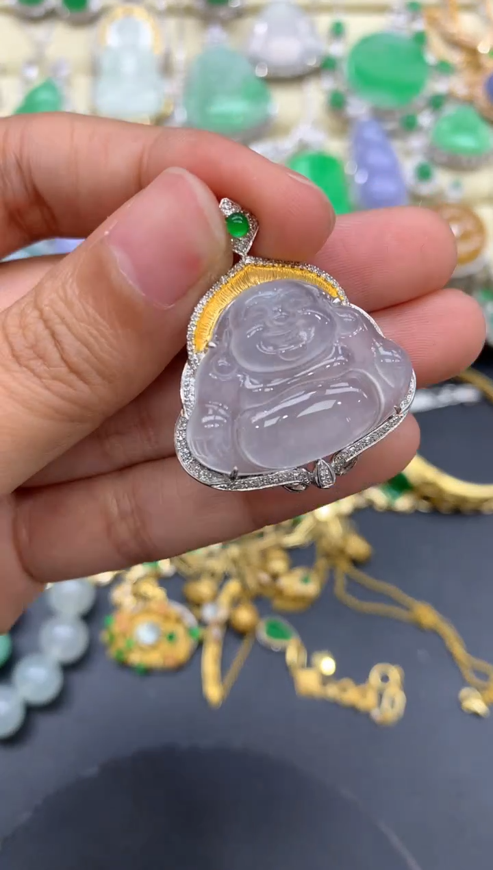 【闪购商品】翡翠颈饰18K金镶嵌485-中国好珍宝