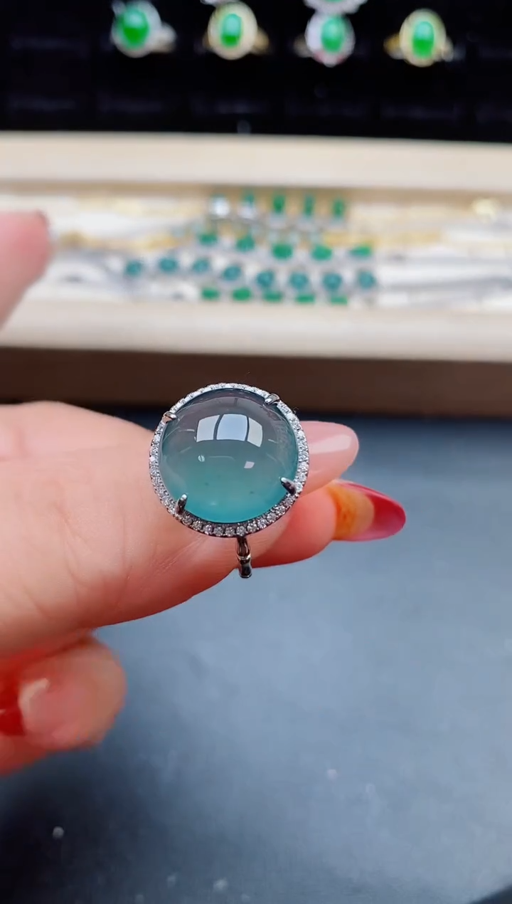 【闪购商品】翡翠戒指银S925镶嵌321321
