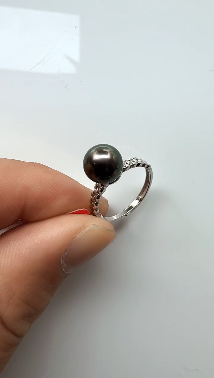 【闪购商品】海水珍珠AQ银S925镶嵌海水珍珠戒指@@HJ213