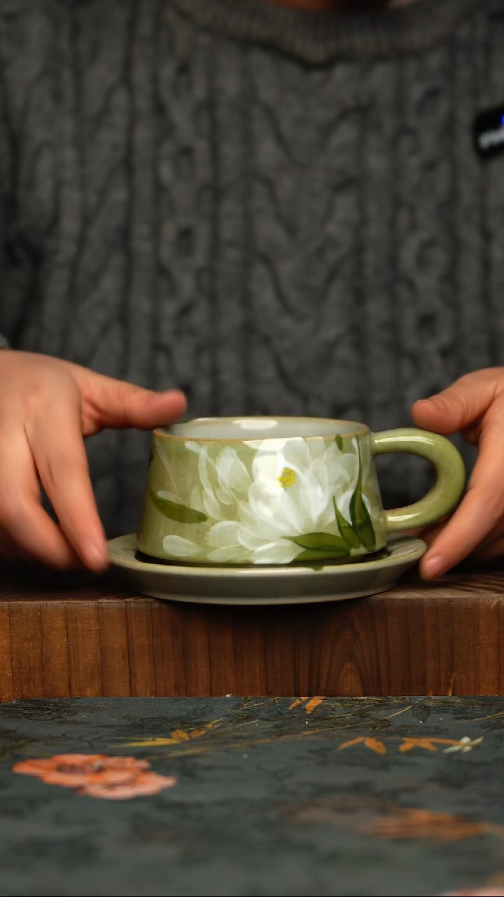 瓷片釉下彩手工手绘同款