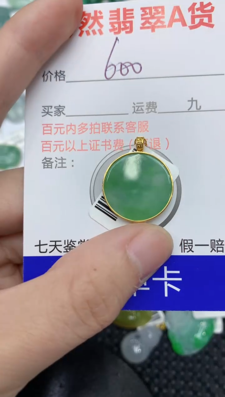 【闪购商品】翡翠颈饰18K金镶嵌11111111111