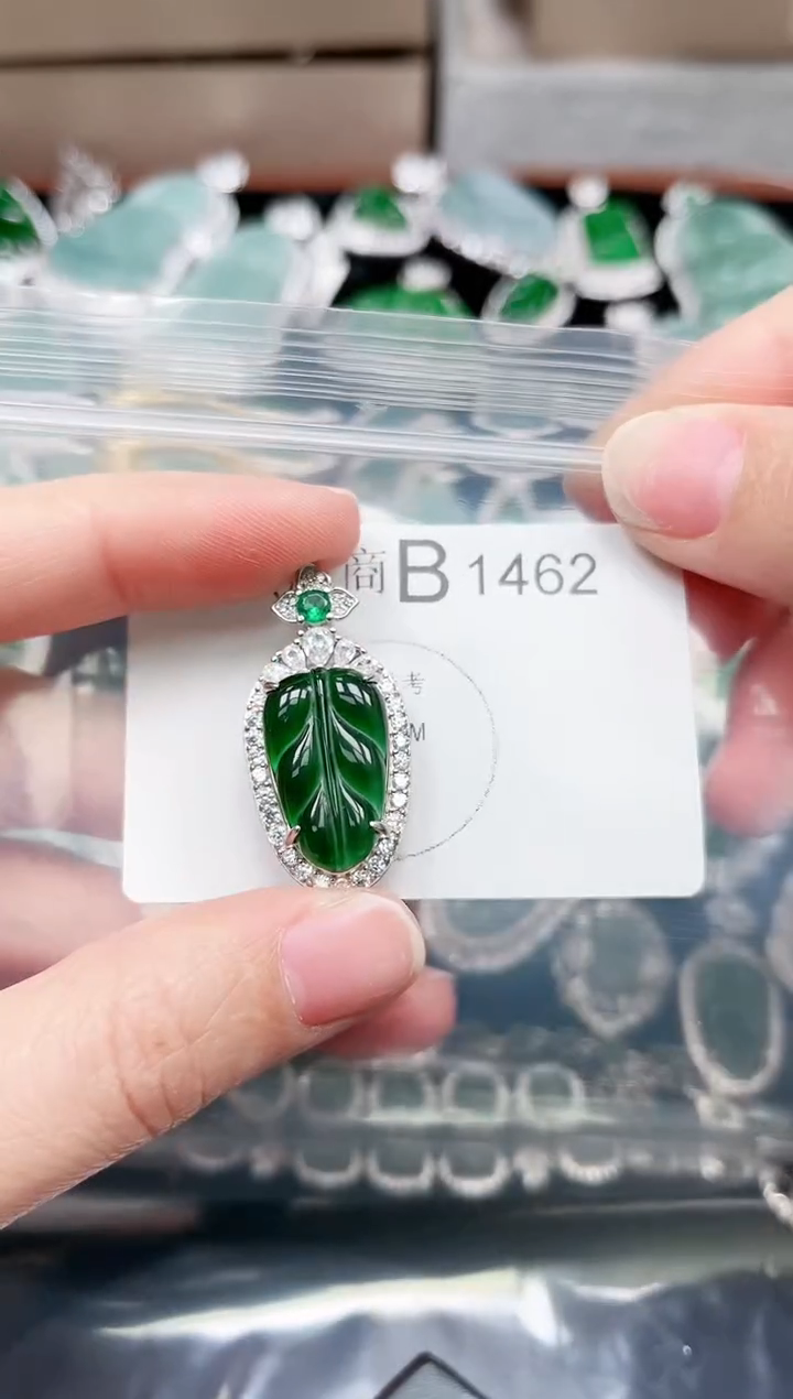 【闪购商品】翡翠颈饰未镶嵌1462赠皮绳