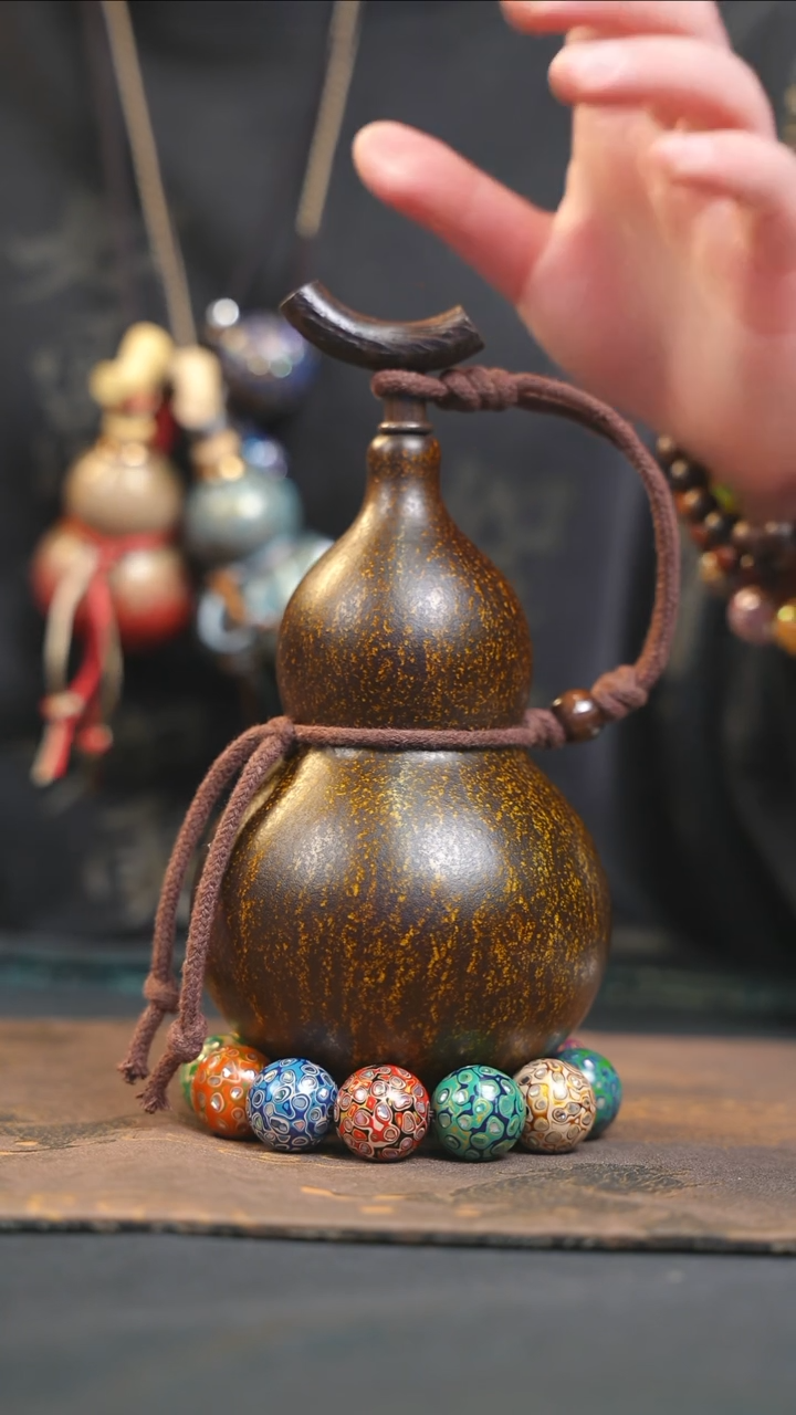 【闪购商品】YS244大漆酒葫芦不包手串及旋转底座