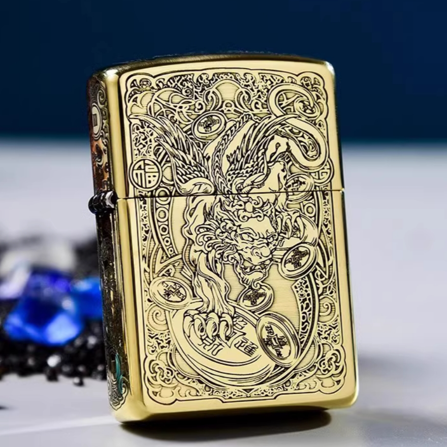 ZIPPO/之宝招财貔貅官方正品打火机男士复古双面个性经典DYJ1