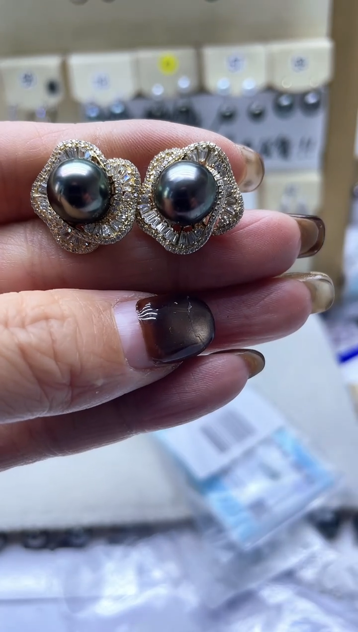 【闪购商品】海水珍珠耳饰银S925镶嵌2