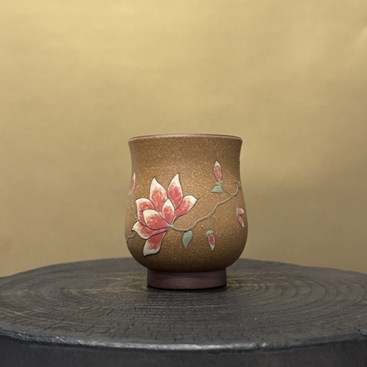 【古月壶来】J936老段泥“花间蕊”（玉兰花）花苞杯120cc