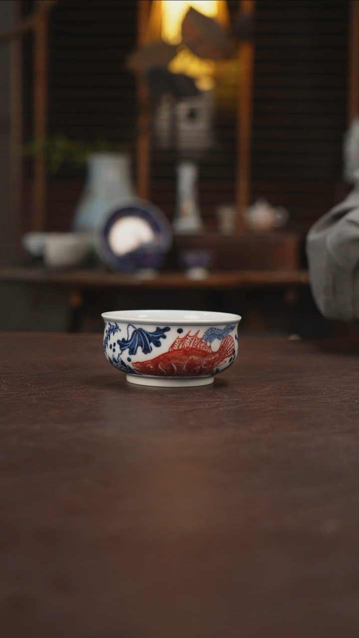 杯景德镇陶瓷杯碗柴烧多人