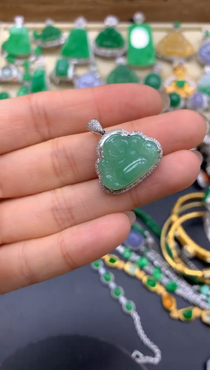 【闪购商品】翡翠颈饰18K金镶嵌335-中国好珍宝