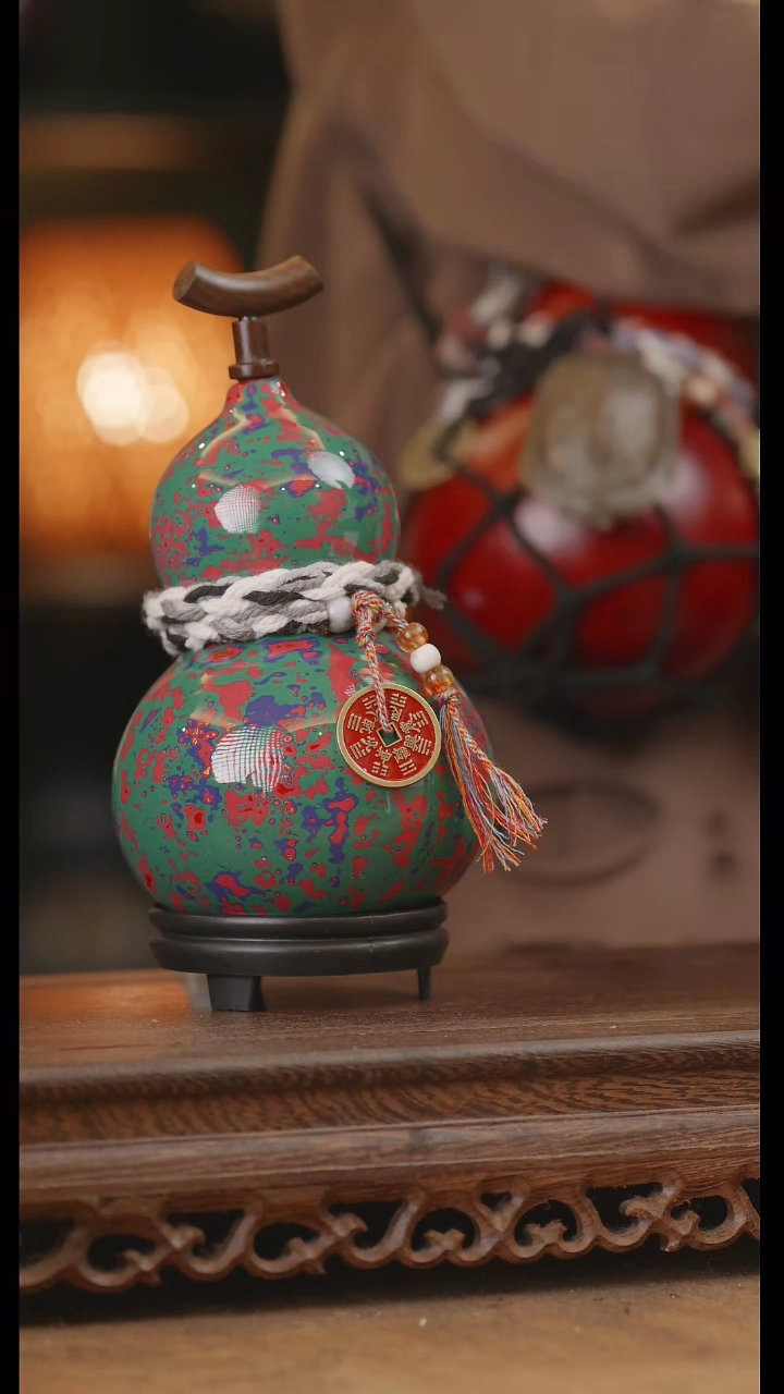 【闪购商品】138号精品天然大漆工艺防渗内胆酒葫芦~