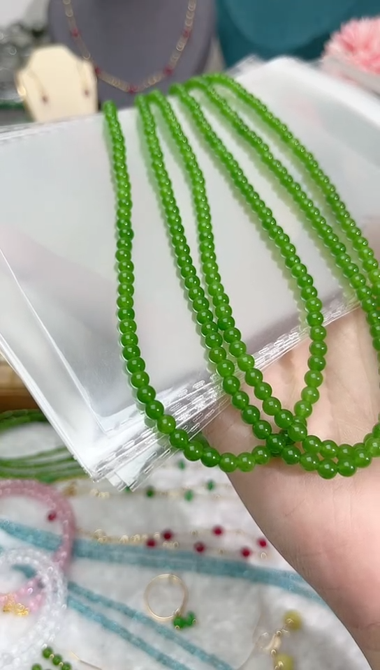 【闪购商品】和田玉（碧玉）颈饰银S925镶嵌圆99