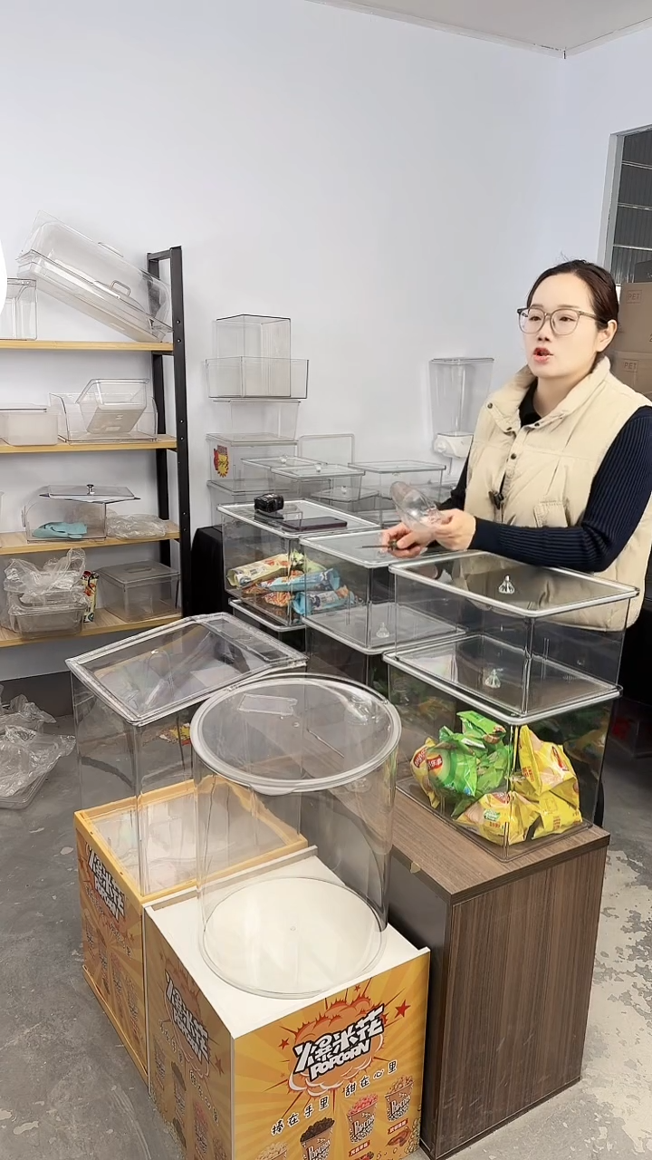 钢化玻璃盖子款303020的16套爆米花桶+底座2套5铲 盒子发快递桶物