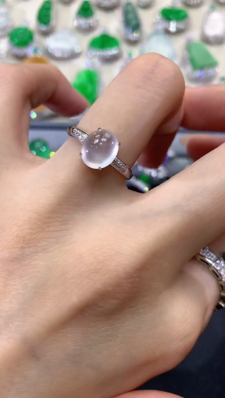 【闪购商品】翡翠戒指18K金镶嵌q32