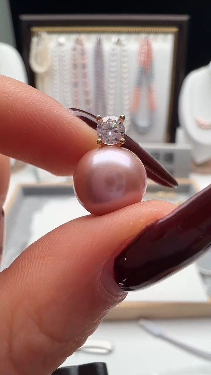 吊坠(不含链)银S925镶嵌淡水珍珠永丽珍珠严选