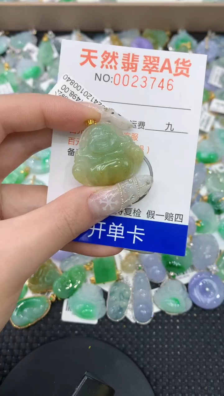 【闪购商品】翡翠颈饰18K金镶嵌1111111111