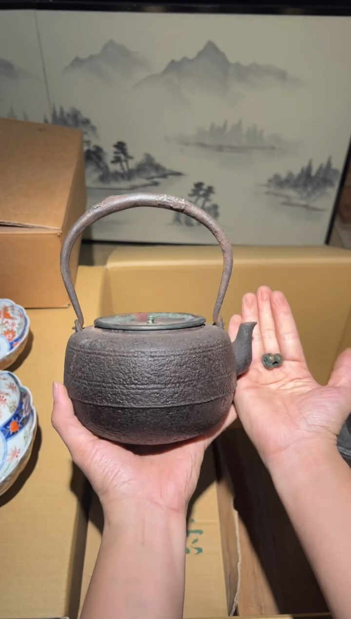 铁A3190铁壶中古周边/摘钮掉了