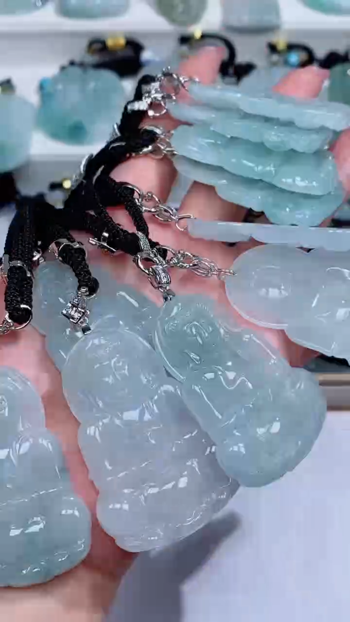 翡翠银S925镶嵌颈饰吊坠团购多样性发一件