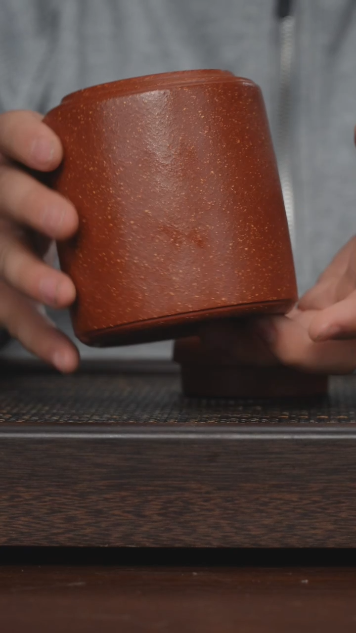 【闪购商品】紫砂茶杯非遗茶器-红降坡洋桶茶仓