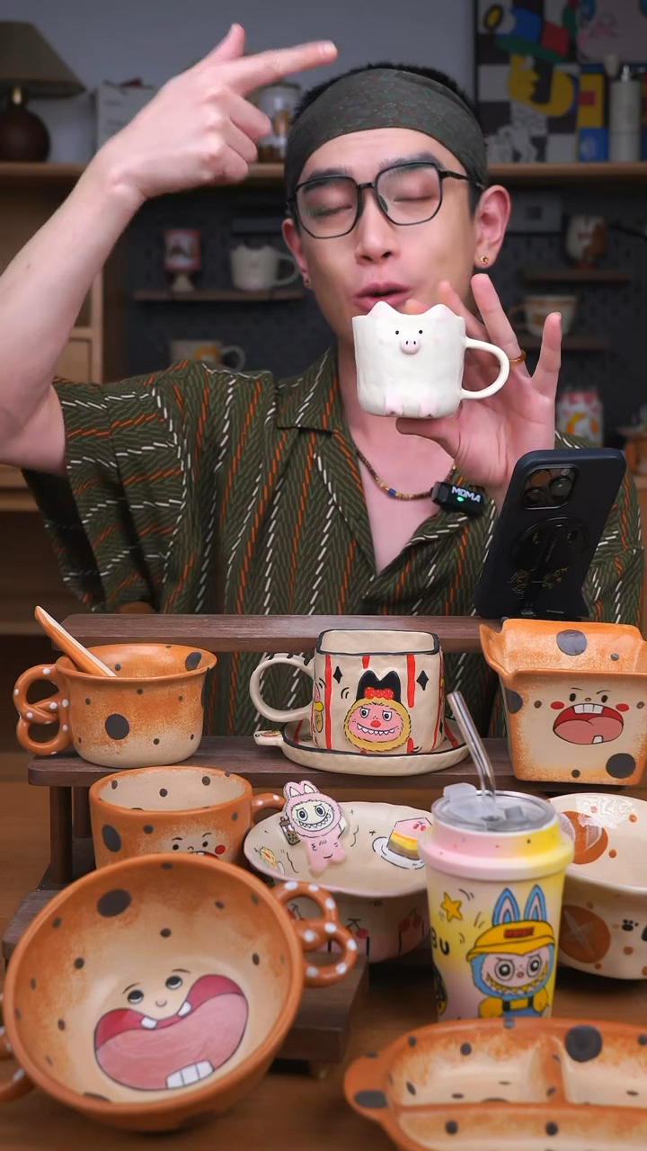 杯子景德镇可爱设计师款陶瓷