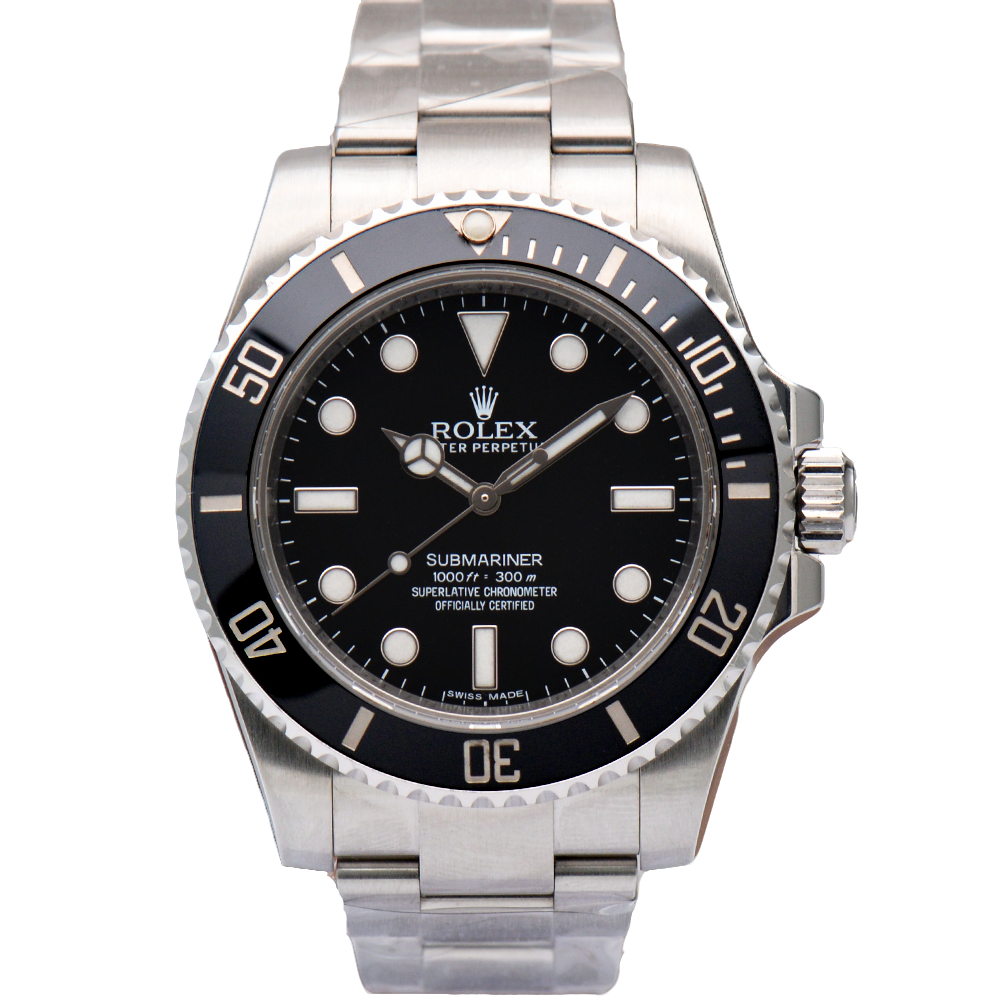 99新 Rolex/劳力士 潜航者114060无历黑精钢40mm自动机械男表