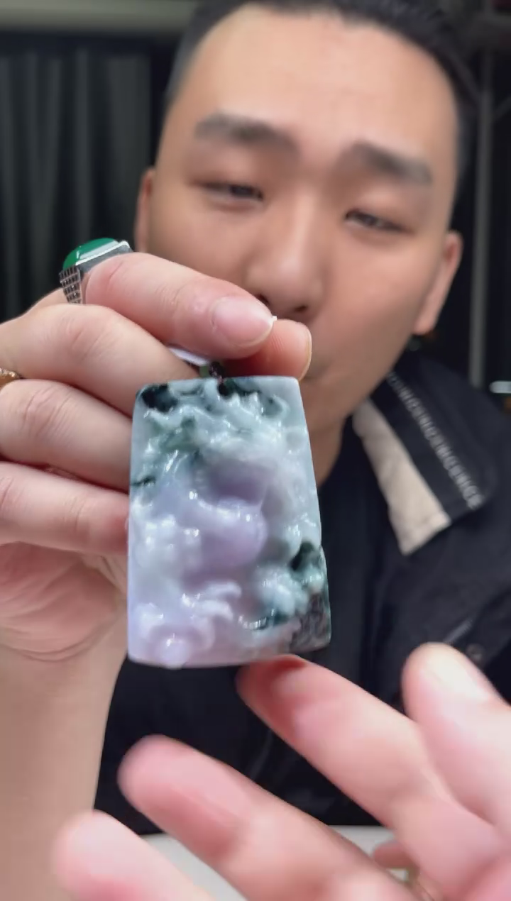 【闪购商品】翡翠颈饰未镶嵌天然翡翠(多样性发)龙牌