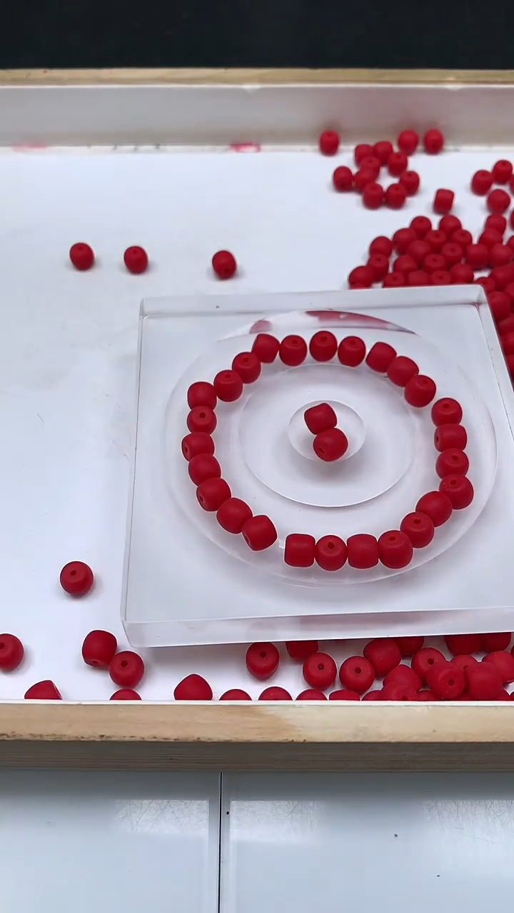 未镶嵌散珠南红玛瑙A1928 锦红磨砂老型7*8mm15个5.8元