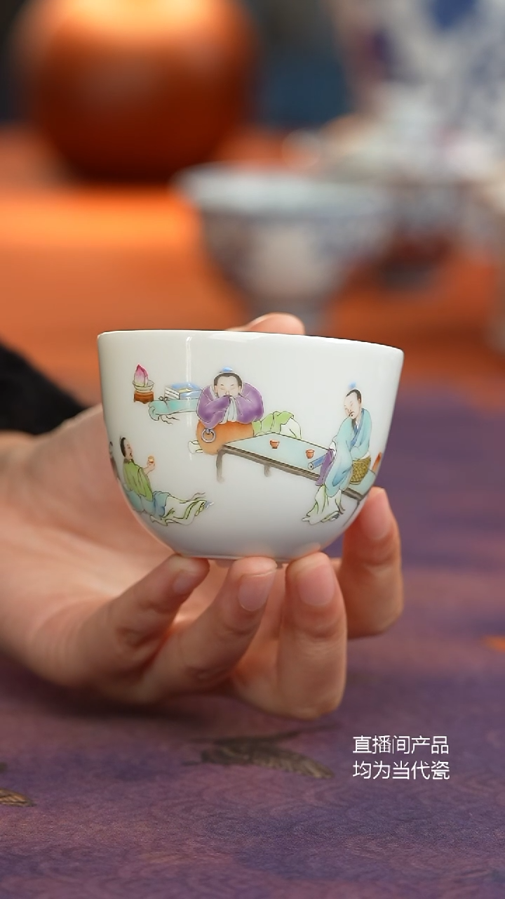 张哈哈陶瓷访古人物主人杯