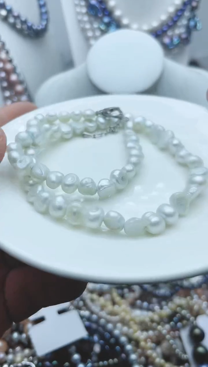 【闪购商品】淡水珍珠颈饰钛钢1