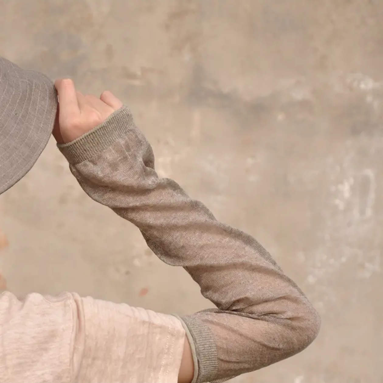 汉麻防晒袖套两对四只冰袖高端小众夏季透气开车遮阳防紫外线