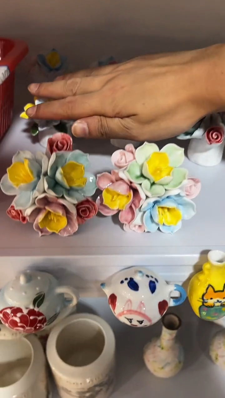 景德镇陶瓷花花墩墩2个