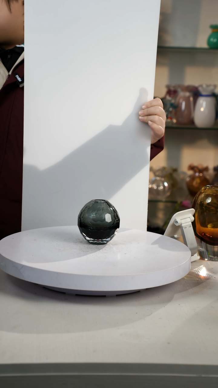 【闪购商品】琉璃【弘扬】高10轻奢琉璃花器正常手工痕迹